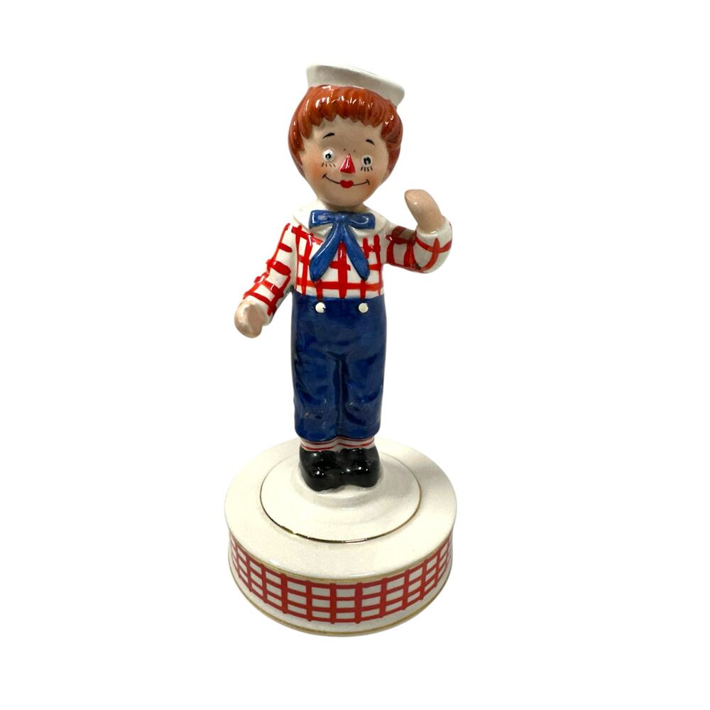 Vtg 1971 Bobbs Merrill Company Raggedy Andy Music Box by Schmid Works Japan EPC!